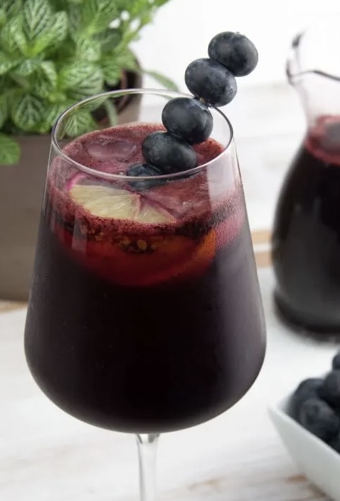 Blueberry Lemon Gin Fizz